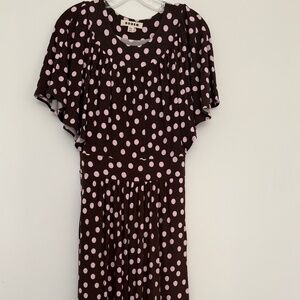 Boden Yoke Panel Maxi Polka Dot Dress - Size 2